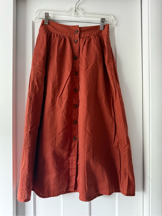 Madewell Dresses & Skirts - Madewell Palisade Button-Front Midi Skirt in Rusty Torch